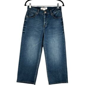 Ashley Mason Medium Wash Wide Leg Crop Jeans Size 11 (10) Women